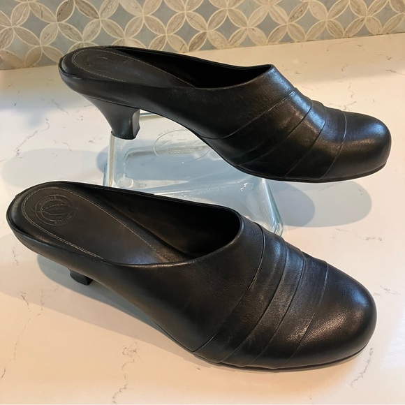 Nurture by Lamaze Shoes - Nurture Mules Womens Size 11M Black Leather Clogs Dress Comfort Shoes Slip Ons